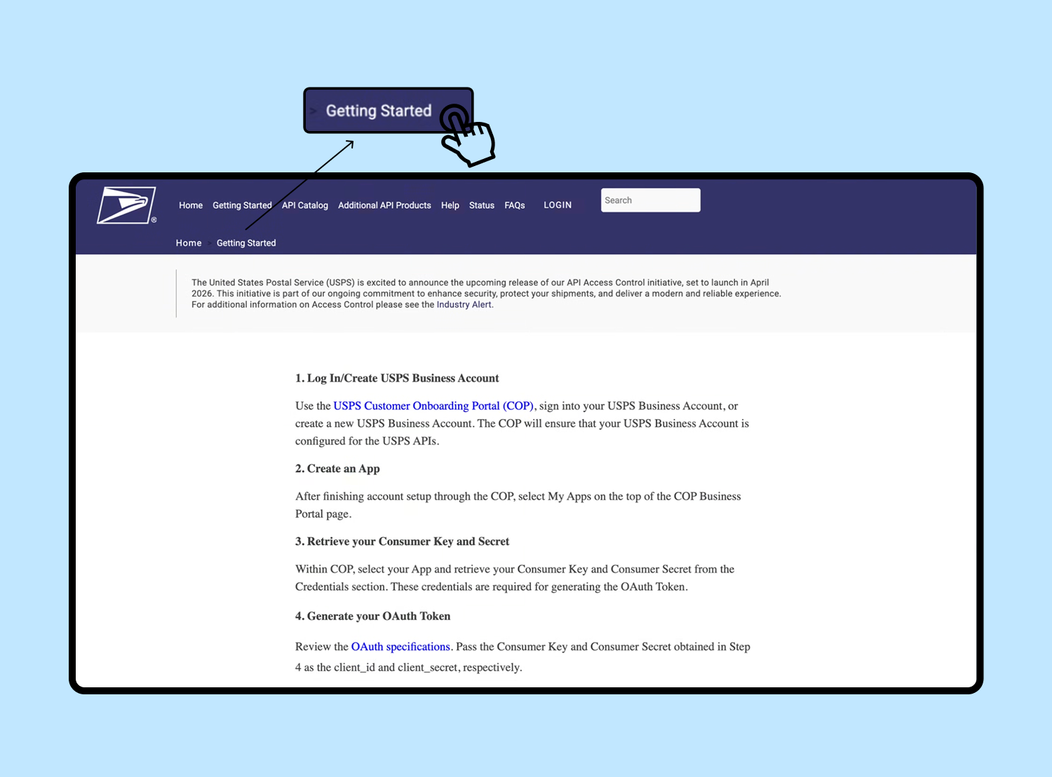 Obtain USPS API Keys to Configure in Astonous Ship